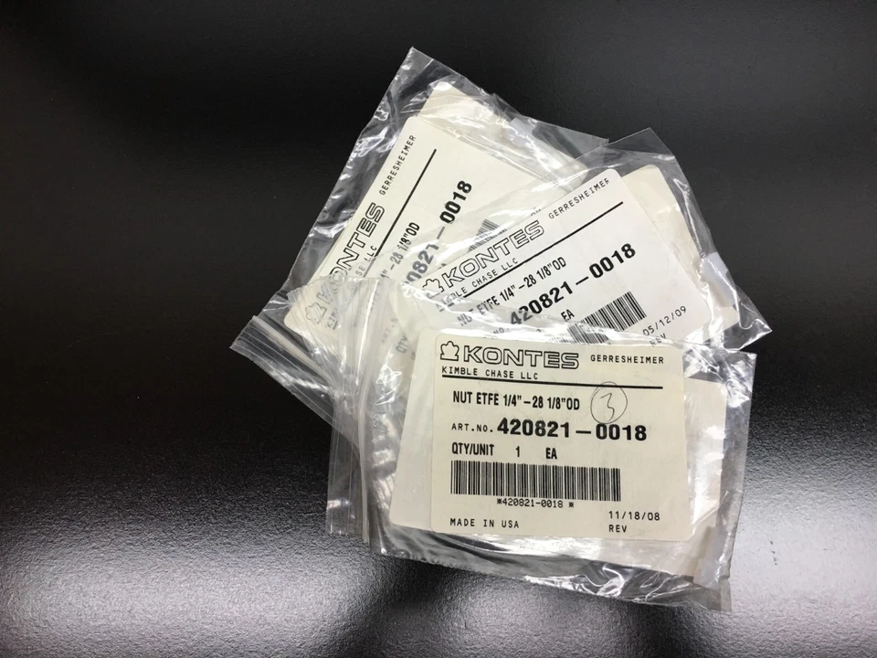 Kimble Kontes PN 420828-0018 Virola PP 1/8" OD Lote 6 Piezas Foto 4 de 4