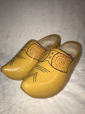 Hand Carved Wooden Dutch Shoes Clogs Natuurlijk Goed Made In Holland SZ 47 30cm