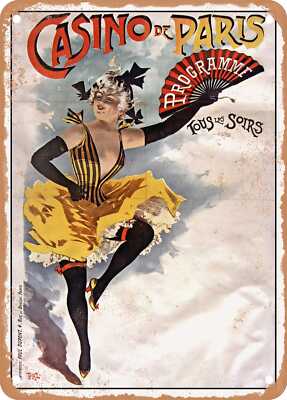 METAL SIGN - 1890 Casino de Paris Program Every Night Vintage Ad