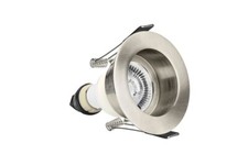 Image of Integral Evofire IP65 Fire Rated GU10 Downlight Round Satin Nickel 70mm VAT