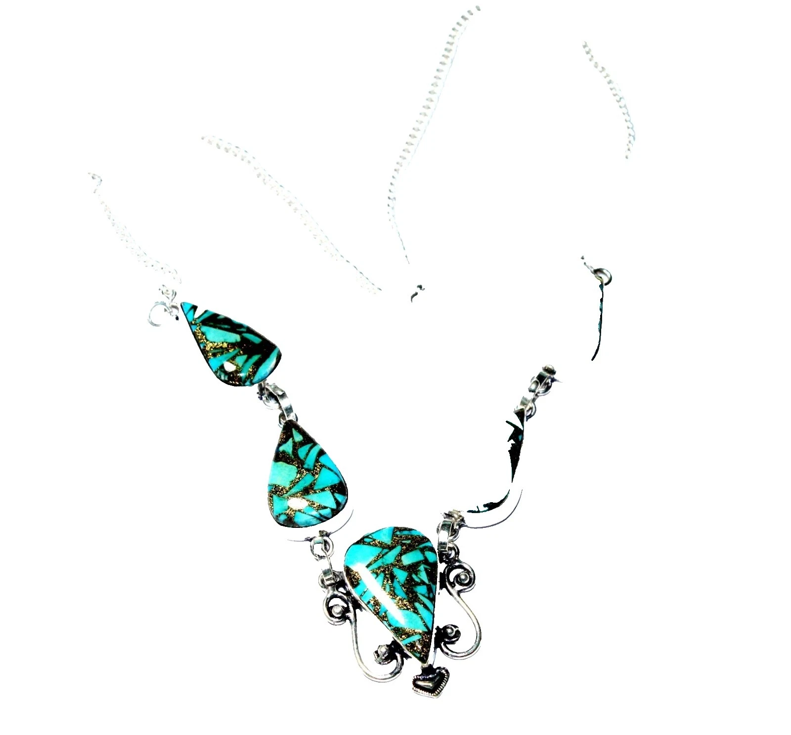 Turquoise Silver Plated Fashion Necklaces & Pendants