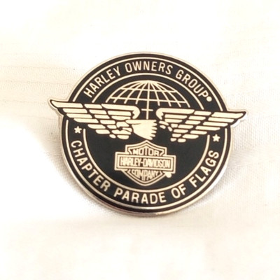 Harley Davidson HOG Chapter Parade of Flags Motorcycle Lapel Pin