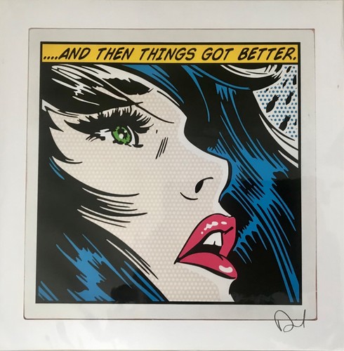 DÉNI - Et puis les choses se sont améliorées - Signé - AP comme Face Banksy Faile 1XRUN - Photo 1/4