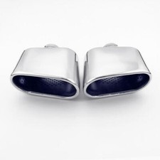 Exhaust Tips 1.9 Inlet Oval Tailpipe Tip Dual 6x3.25 Out Slant Lr Pair