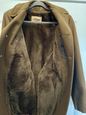 Vintage Lakeland Sportswear Brown Heavy Wool Sherpa Lined Jacket