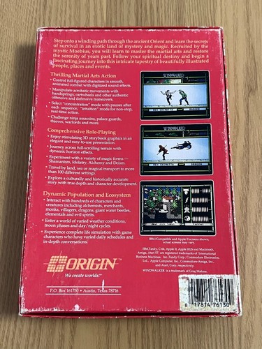 Origin Windwalker Vintage Commodore 64 Disk - Working -👽👾Retro Gift Idea👾👽 - Afbeelding 5 van 20