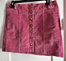 NWT GAP Corduroy Mini Skirt Sz 4 Button front adjustable barbie core pink Y2K