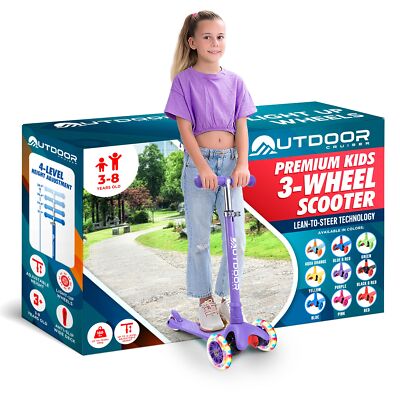 Outdoor Cruiser 3-wheel to 150 Lbs,  Ages 3-8, Purple DAMAGED BOX