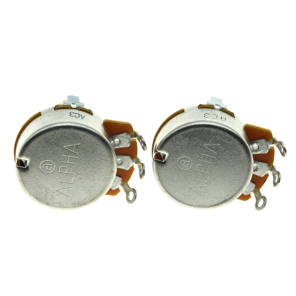 2x Potenciómetro Ollas Alpha Guitarra Tamaño Completo 19.5mm Eje Latón Olla Lineal B500K Foto 4 de 4