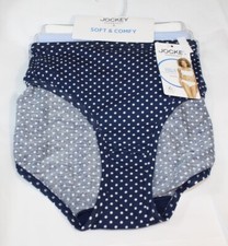 NWT set of 3 JOCKEY 2070 soft and comfy BIKINI BLUE DOTS WHITE 9/XXL