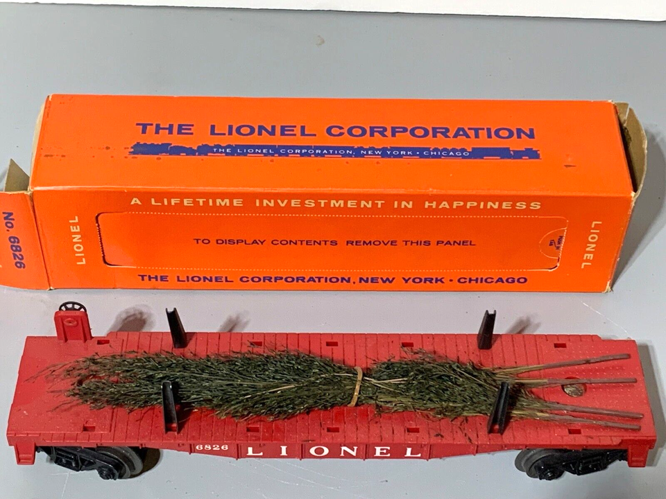 Scarce Postwar Lionel 6826 Flatcar With Christmas Trees From 195960w/Nice OB eBay