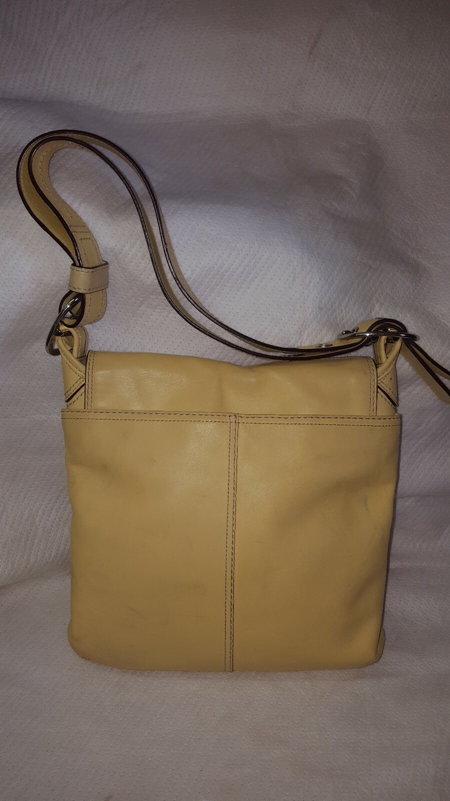 Coach Bleeker Soho Yellow Leather Duffle Bag 13355 Gem