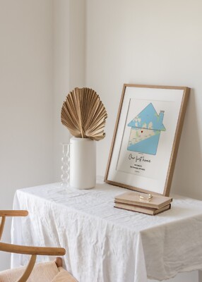 Personalized Home Map First Home Gift for Couple Home Sweet Home Our First Home