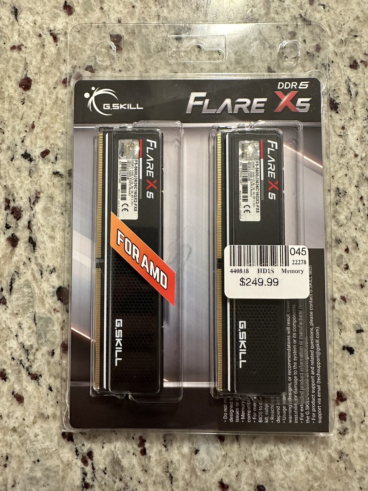 G.SKILL+Flare+X5+32GB+%282+x+16GB%29+PC5-44800+%28DDR5-5600%29+36-36 ...