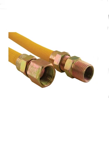 Jones Stephens 24" Stainless Steel Gas Connector with 3/4" and 3/4" Fittings - Picture 1 of 5