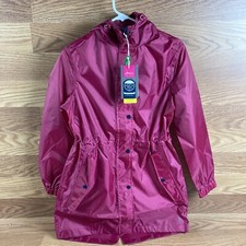 JOULES Golightly Waterproof Packable Raincoat Solid Pink US Size 2 NWT
