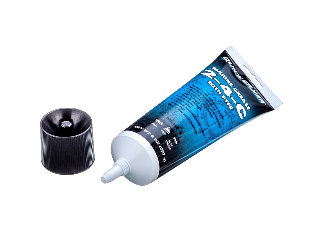 8oz Quicksilver/Mercury 2-4-C Marine Grease/Prop Shaft Lube 92-802859Q1  NEW!