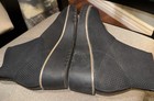Black Bandolino slip-on  Wedges Boots  with a knit upper and leather Pull Tab — photo 6