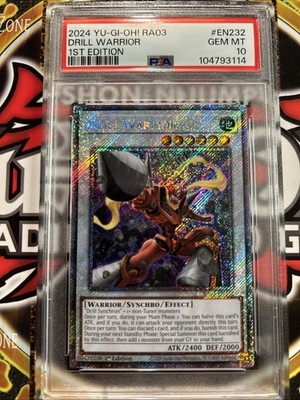 YuGiOh DRILL WARRIOR #RA03-EN232🔥PSA 10 GEM🔥1st ED-2024 PLATINUM