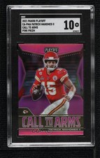 2021 Panini Playoff Call to Arms Pink Prizm Patrick Mahomes II SGC 10 GEM 0uf1