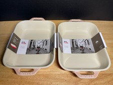 Staub Ceramic Baking Dish Light Pink Lot Of 2...