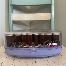 Clairol Kindness VH24 24 Velvet Flocked Hot Rollers Extra Clips Tested Works