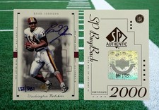 1999 Upper Deck SP Authentic Brad Johnson Buy Back Auto Autograph Card #/381