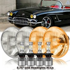 4pcs Dot 5 34 5.75 Led Headlights Hilo Beam For Chevrolet Corvette C1 C2 C3 4pcs Dot 5 34 5.75 Led Headlights Hilo Beam For Chevrolet Corvette C1 C2 C3