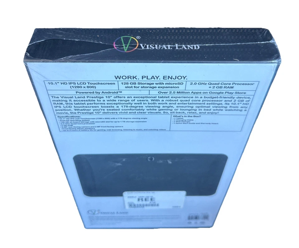 Visual Land Prestige Elite 10QH 10.1 HD IPS Android 13 Quad-Core Tablet 128GB - Image 3 of 4