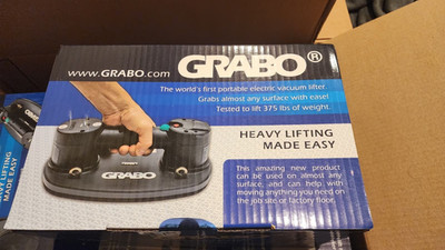 Nemo GRABO Electric Vacuum Lifter 375lb Tool w/ Battery & Seal Heavy Duty