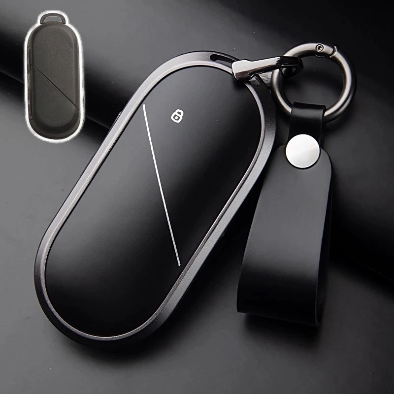 Funda protectora de cuero de aleación para llavero de coche para BMW Mini Cooper Clubman Countryman Foto 3 de 4