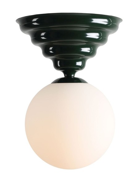 Deckenleuchte Metall Glas GrüN Wohnzimmer Blendarm Ø29 Cm E27 Deckenlampe Flur-image