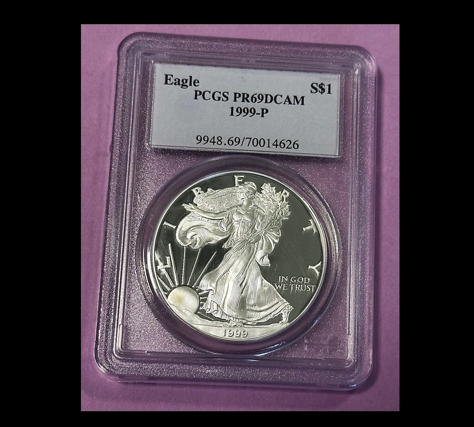 American Eagle PR 69 Graded 1999 Silver Bullion Coins for sale | eBay