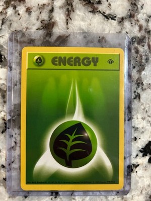 Pokemon TCG Grass Energy 099/102 Base Set (1st Edition) Regular