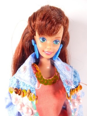 Vintage Barbiepuppe Paint n Dazzle Mattel #10057 1993 rothaarig selten (21720)