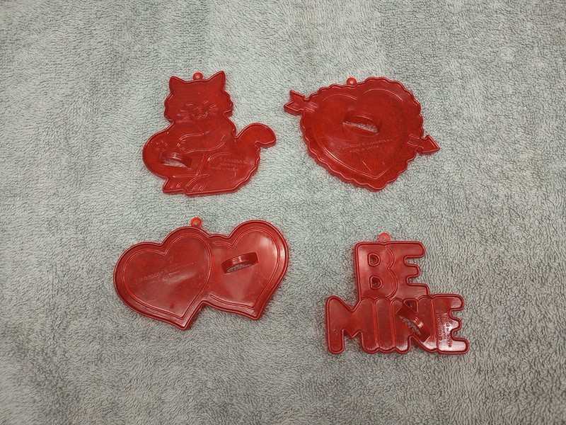 Vintage Valentine's Day Cookie Cutters 4 Piece Set