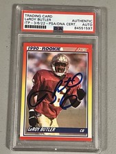 LEROY BUTLER PSA Signed Auto Autographed 1990 Score #619 Rookie RC Packers FSU