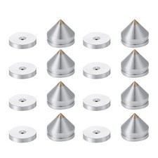 2X(8 Set Speaker Stand Feet Foot Pad Aluminium Alloy Metal Spikes Cone6151