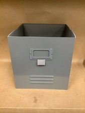 Teen Gray Metal Front Locker Storage Organizing Bins
