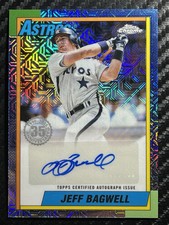 2025 Topps Series One 1990 Jeff Bagwell #90CA-JB Mojo Refractor Auto /99 Astros