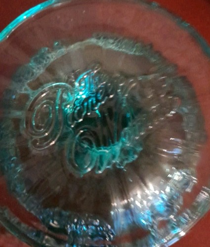 THE PIONEER WOMAN 10oz Adeline Turquoise Footed Glass Ice Cream SUNDAE CUP EUC - Picture 3 of 3