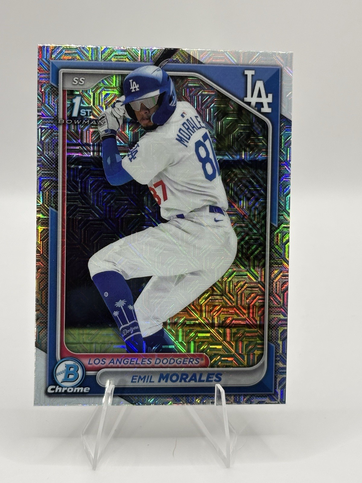 2024 Bowman Chrome EMIL MORALES RC 1st Mega Box MOJO Refractor #BCP-221 DODGERS