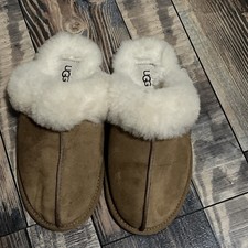 UGG Coquette Slippers Women's Size 5 Chestnut Brown Suede Shearling