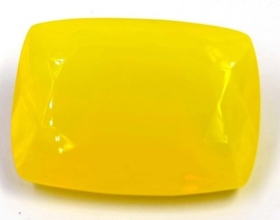 190 Ct Natural Yellow Opal Cushion Shape IGL Certified Loose Gemstone 6FHC