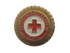 DDR DRK Treuabzeichen Deutsches Rotes Kreuz Gold Pin Badge A260