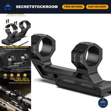 Precision Cantilever Scope Mount - Offset Dual Ring for Picatinny Rails - One Pi