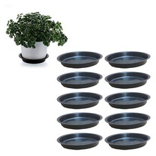 Indoor Plant Trays in Black Pack of 10 for Neat and Tidy Garden Spaces