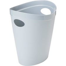 Image of Addis Eco Range Waste Paper Bin 10L Light Grey Recycled Plastic Bedroom Office