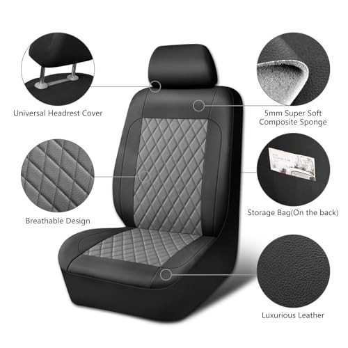 Universal Car Seat Covers Full Set, Front and Rear Seat Covers for Cars, - Picture 6 of 7