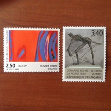 France Yvert Num 2797-2798 ** Tableau Europa  1993